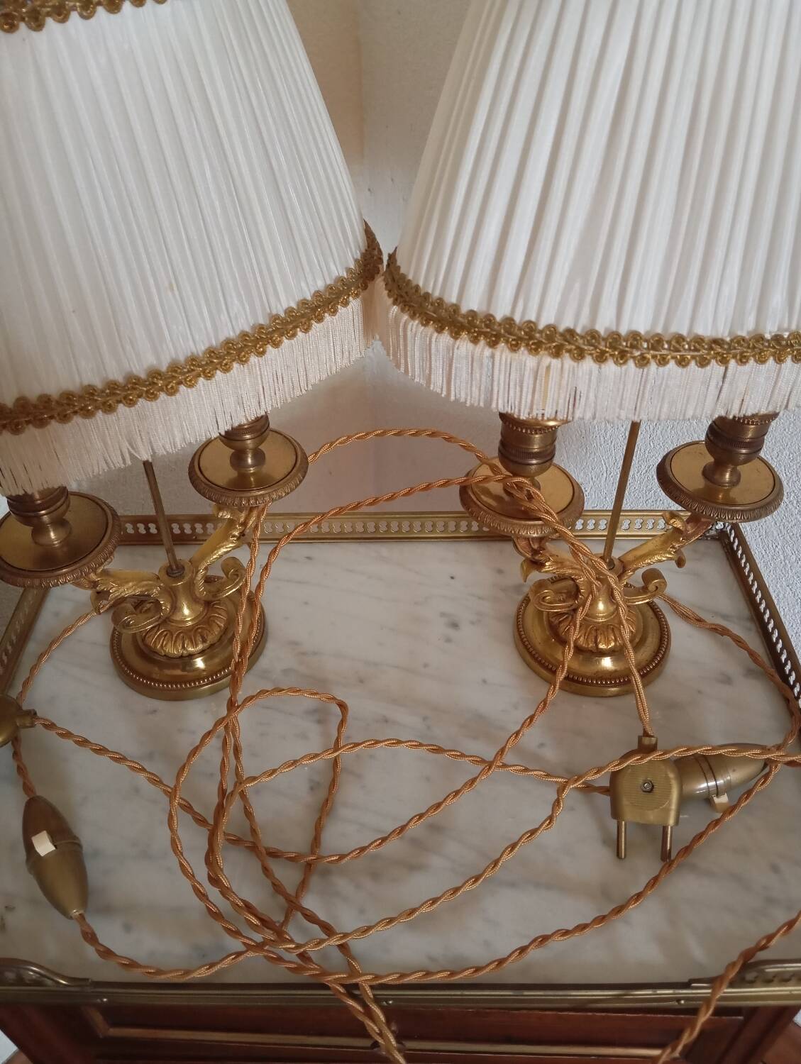 Paire de lampes bouillotte