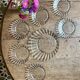Vintage dessert service in clear glass