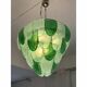 Modern Green Petals Murano-Style Glass Chandelier