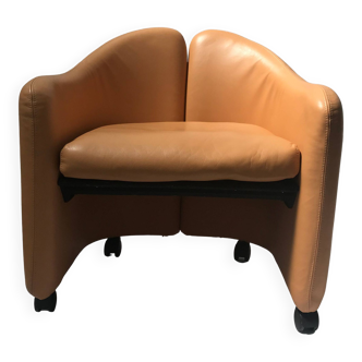 Fauteuil en cuir  Eugenio Gerli PS142