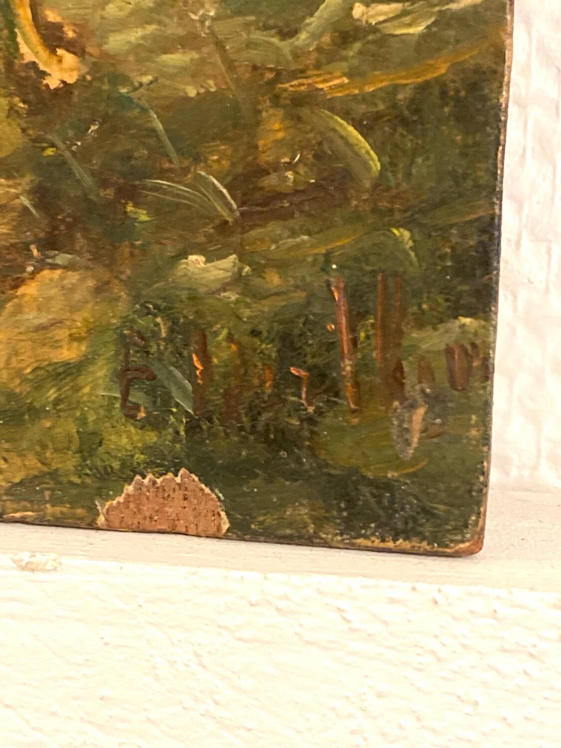 Small oil on panel, Diana 19th century