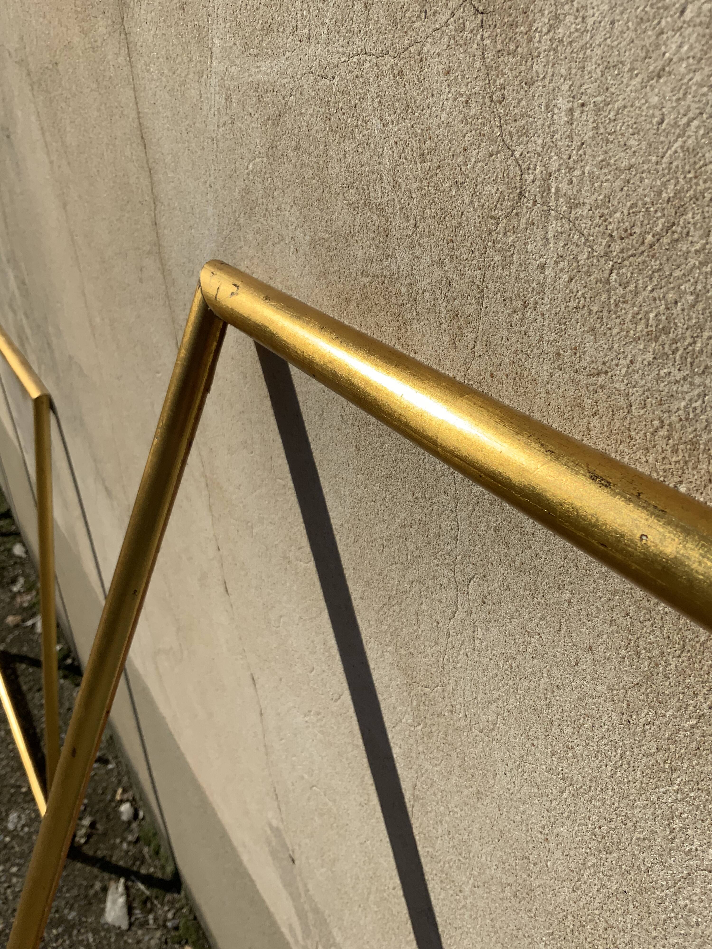 Old frame in gilded wood patina gold leaf