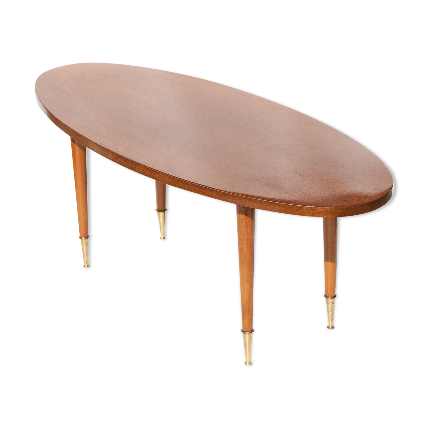 Table vintage, wood table, coffee table, coffee table, table oval, table feet compass, interior decorating, home décor, 60's