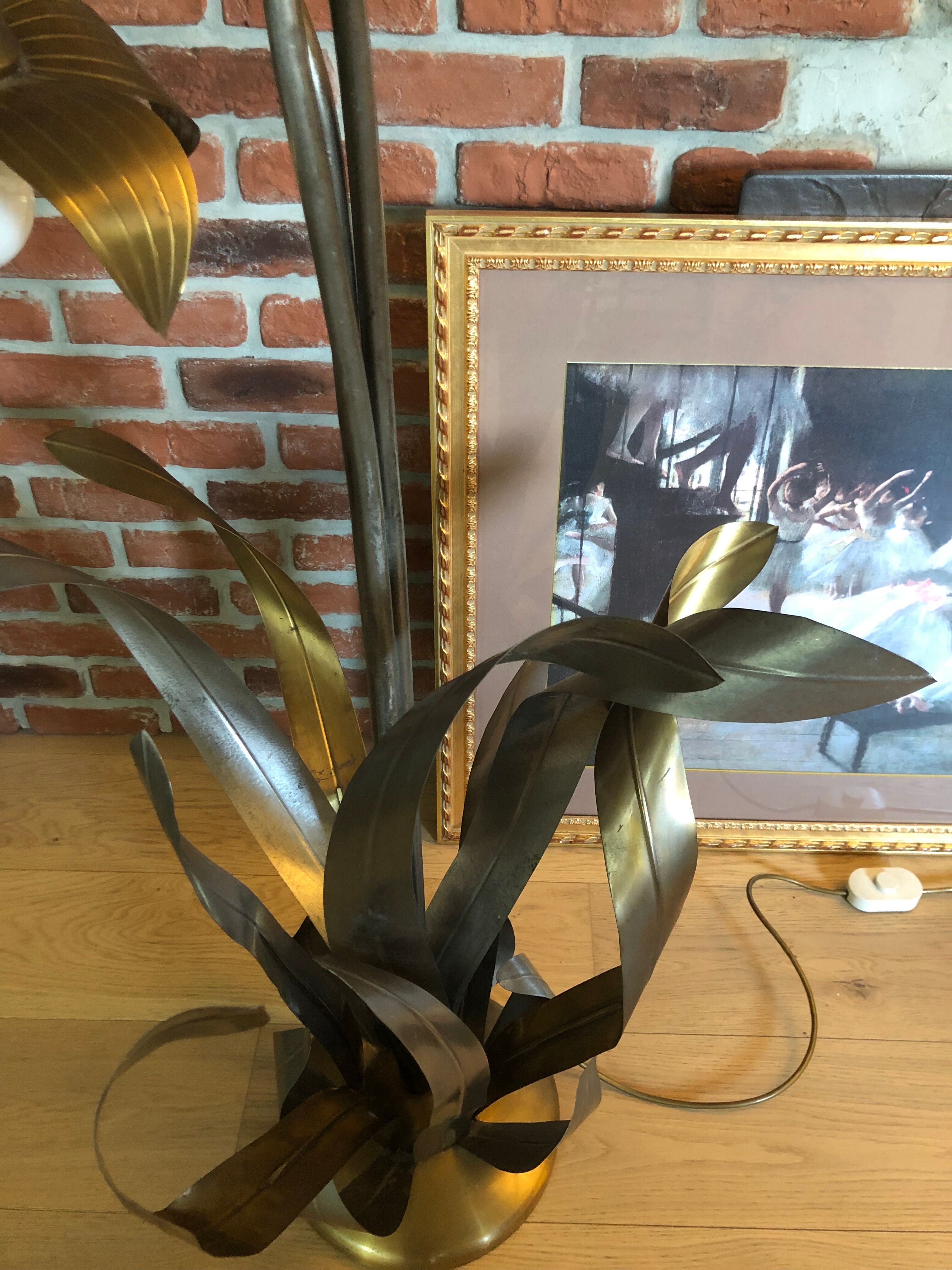 Lampadaire fleurs et plante lampe de plancher de fleur - design années 70