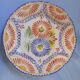 Henriot quimper france - wall plate with flowers - hand-decorated faience