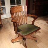 Antique oak office chair