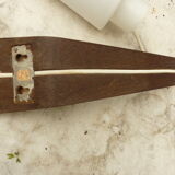 Wall light vintage philips wood and opaline