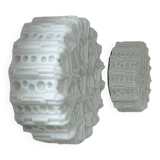 Pair of vintage opaline wall lights, Sweden, 1960s