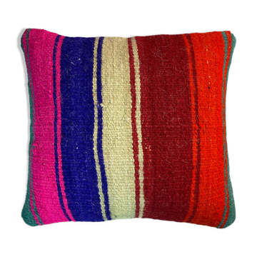 Vintage turkish kilim cushion cover 40 x 40 cm