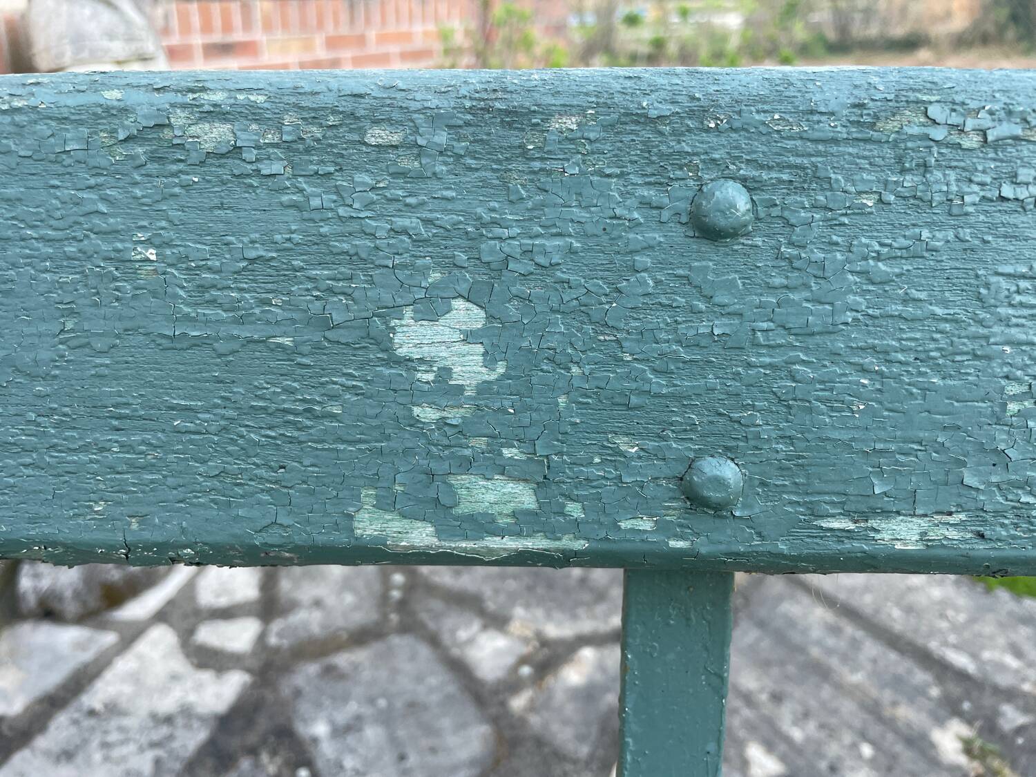 Antique folding garden bench