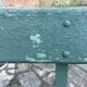 Antique folding garden bench
