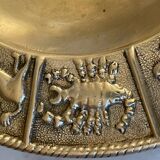 Vintage gilt bronze horoscope ashtray
