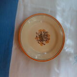 Assorted 12 dominant old brown/black plates