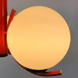 Richard Essig orange chandelier with opaline glasses, 1970