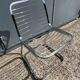 Vintage Italian design chrome metal chair from the 70s