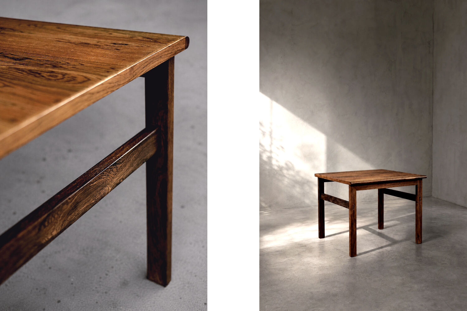 Mid-century modern rosewood coffee table Capella by Illum Wikkelsø.