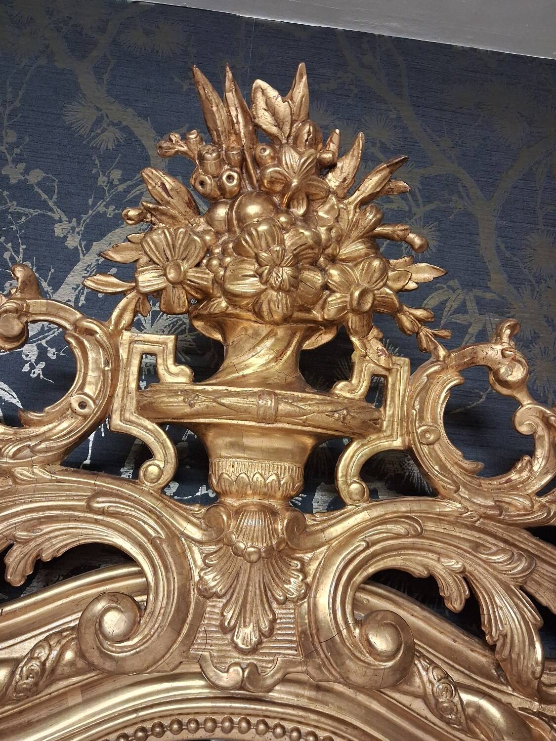 19th century mirror inspired by Louis XVI style, 2.15m x 98cm