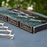 12 silver-plated cat knife rests