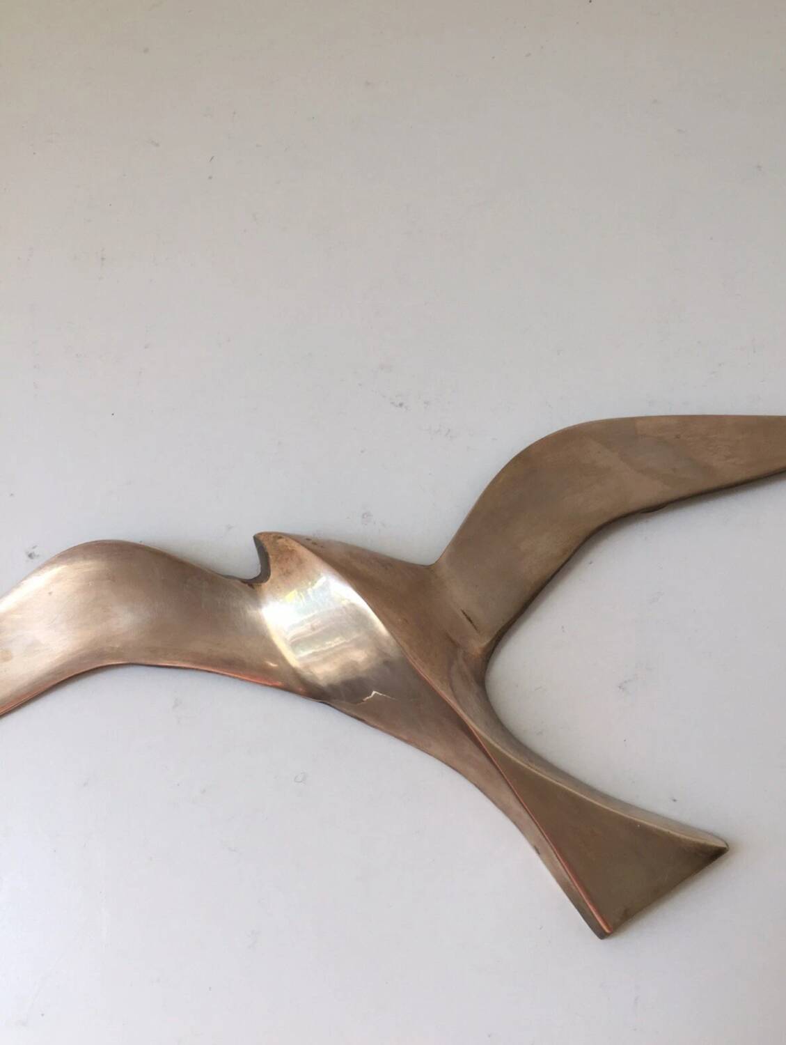 Swallow Seagull vintage brass wall sconce 24 cm