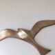Swallow Seagull vintage brass wall sconce 24 cm