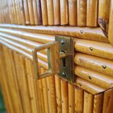 Rattan marquetry cabinet