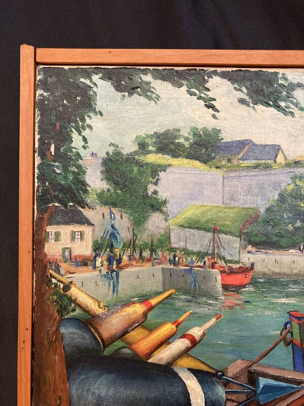 Port de Belle-Île-En-Mer, Citadelle, huile sur toile