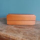 Burl wood box for playing cards