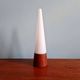 Scandinavian table lamp in teak and satin opaline, Hans-Agne Jakobsson, 1960