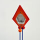 Red desk lamp by lungean & pellmann for brilliant leuchten germany, 1980