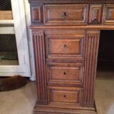 Oak desk 9 drawers end XlXème
