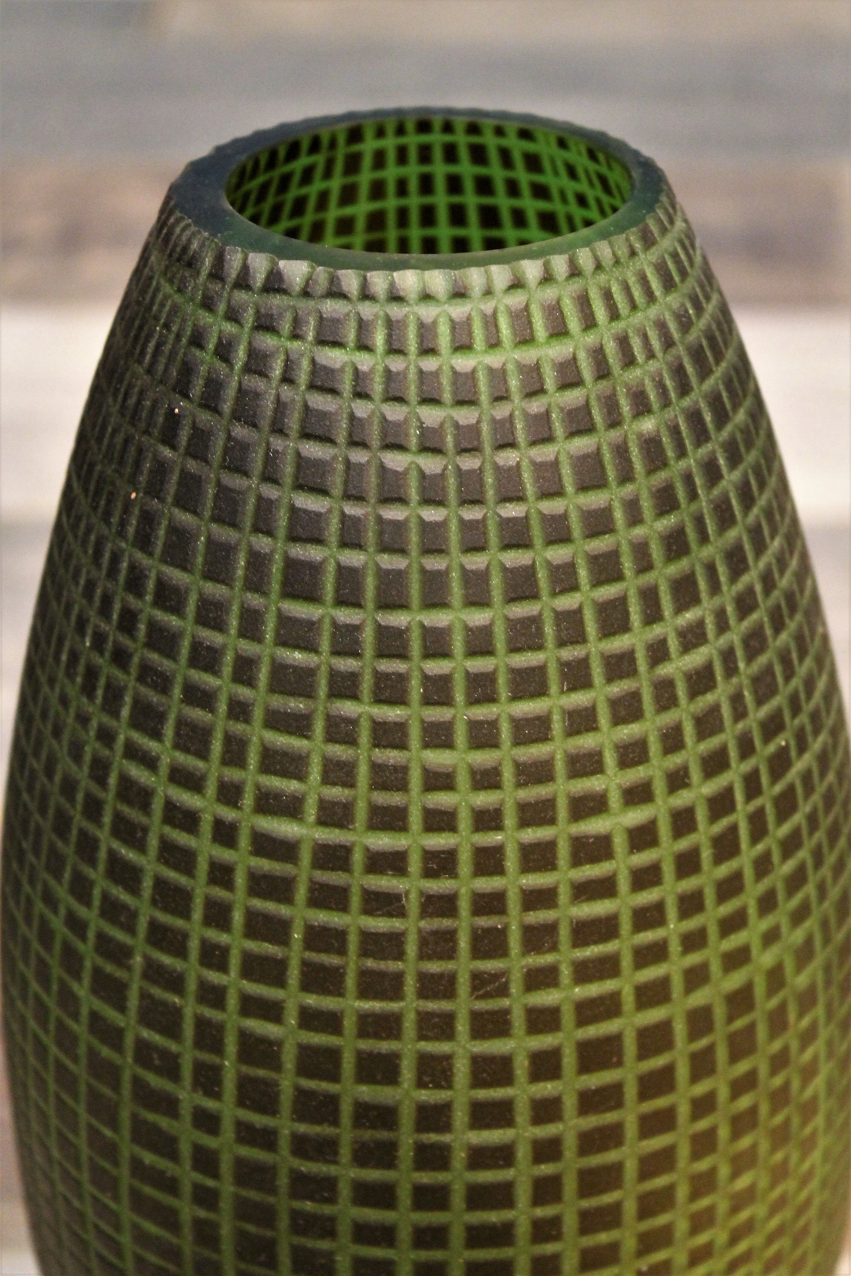 Vase glass "Geometry" 1970