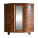 Vintage 1950s wardrobe in wood with a rosewood effect.