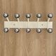 Vintage metal wall coat rack with ten hooks from the 70s