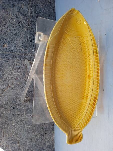 Sarreguemines fish dish vintage ep 1960