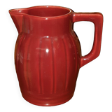 Orchies ceramic jug pitcher, with red enamel