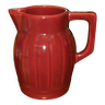 Pichet cruche en céramique d'Orchies, à émail rouge