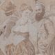 Vintage antique classic Romanesque tapestry 1970