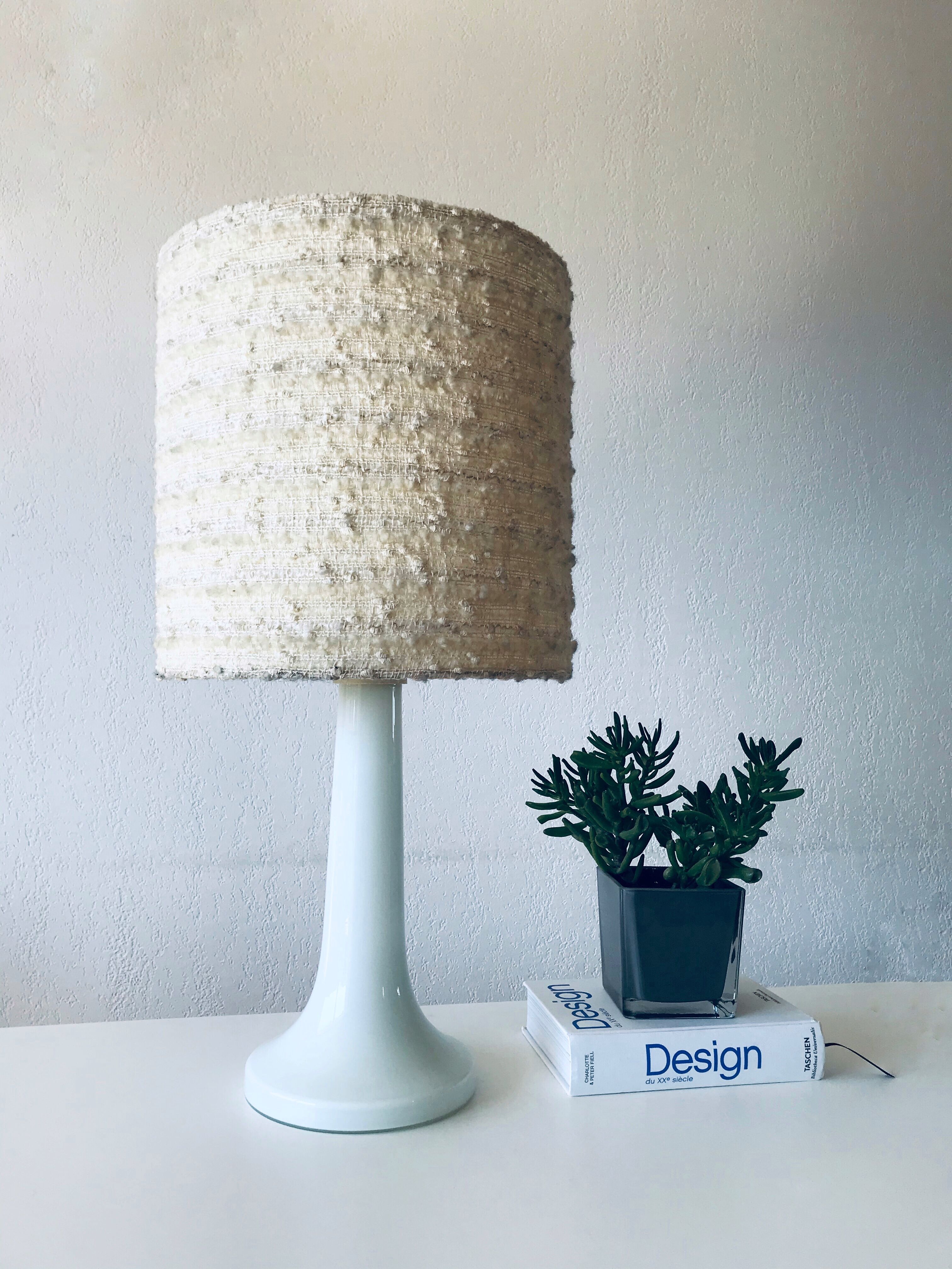 Opaline white vintage lamp