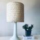 Lampe vintage blanche opaline