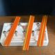Set of 3 S22 candle holders and 9 vintage 1970 NAGEL modular candles in box.