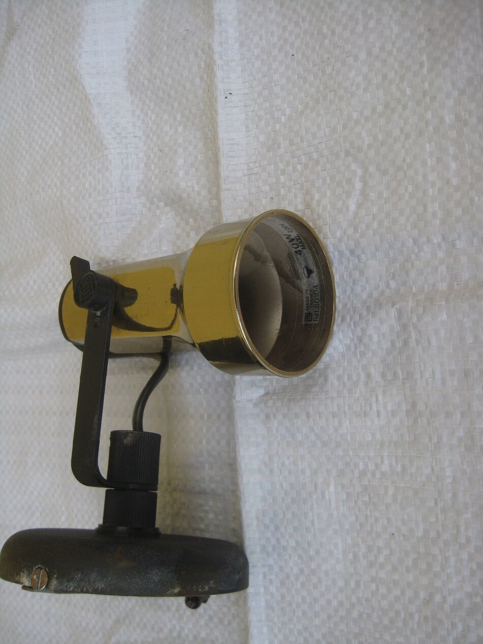 Pair of Lita design spotlights from the 70's, gilded