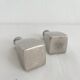 Vintage chrome metal salt and pepper shakers