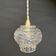 Vintage molded glass globe pendant light