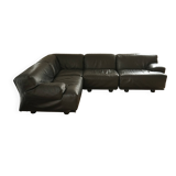Canapé Modulaire Flandra en Cuir par Vico Magistretti pour Cassina, Italie, années 1970