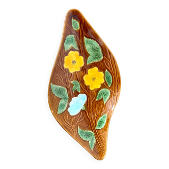 Vintage floral dish, Sarreguemines fruit bowl
