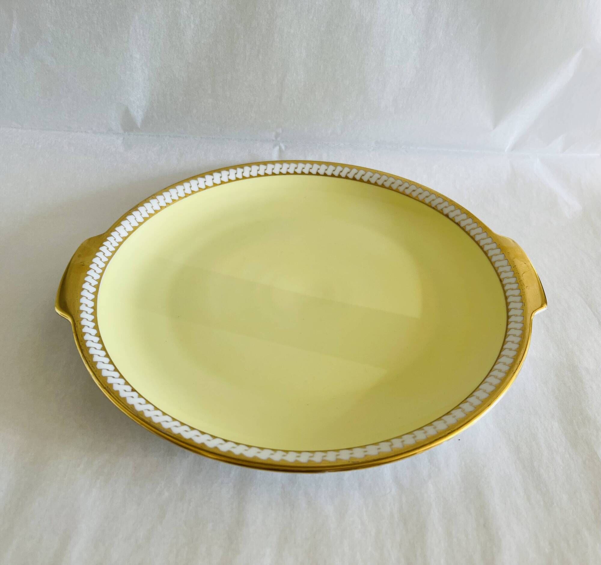 Vintage cake dish in German porcelain, KPM Krister Germany, decoration.