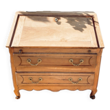 Secrétaire classique vintage bois décapé