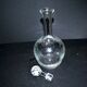 Antique Saint-Louis carafe with acid-etched rocaille and flower decoration H32cm