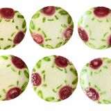 Dabbling plates decorated with roses