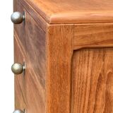 Vintage chest of drawers in solid raw wood from 1950